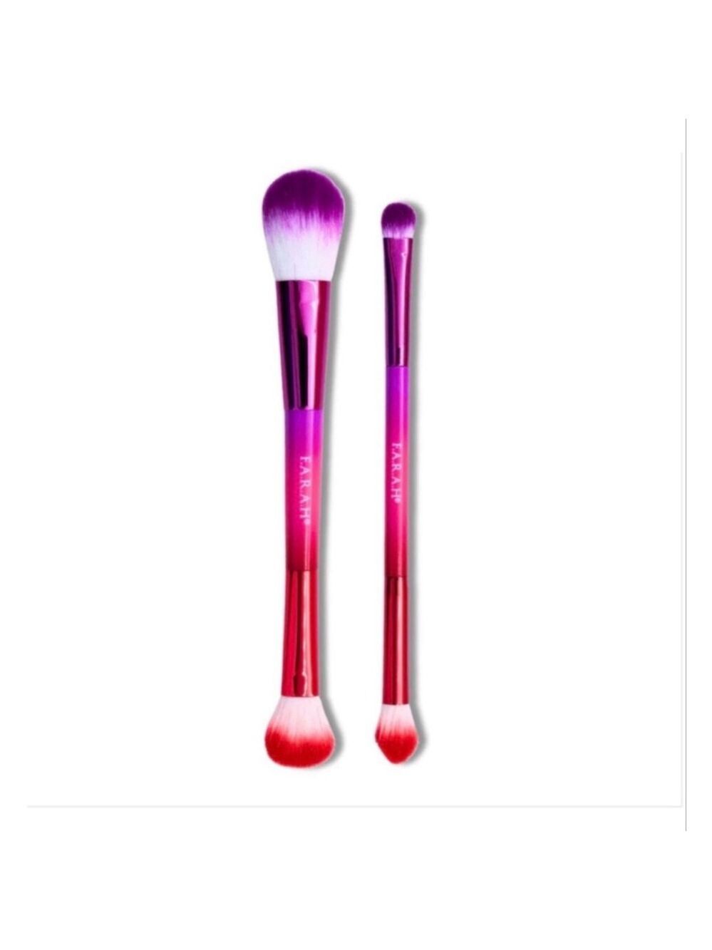 F.A.R.A.H Blush Highlight Shade Blend Makeup Brush Set New